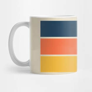 Blue Orang Yellow Stripes Mug